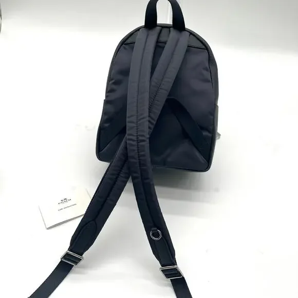 COACH NWOT Charlie Mini Wild Plaid Leather Backpack, Blue, $328 Retail - Picture 10 of 11